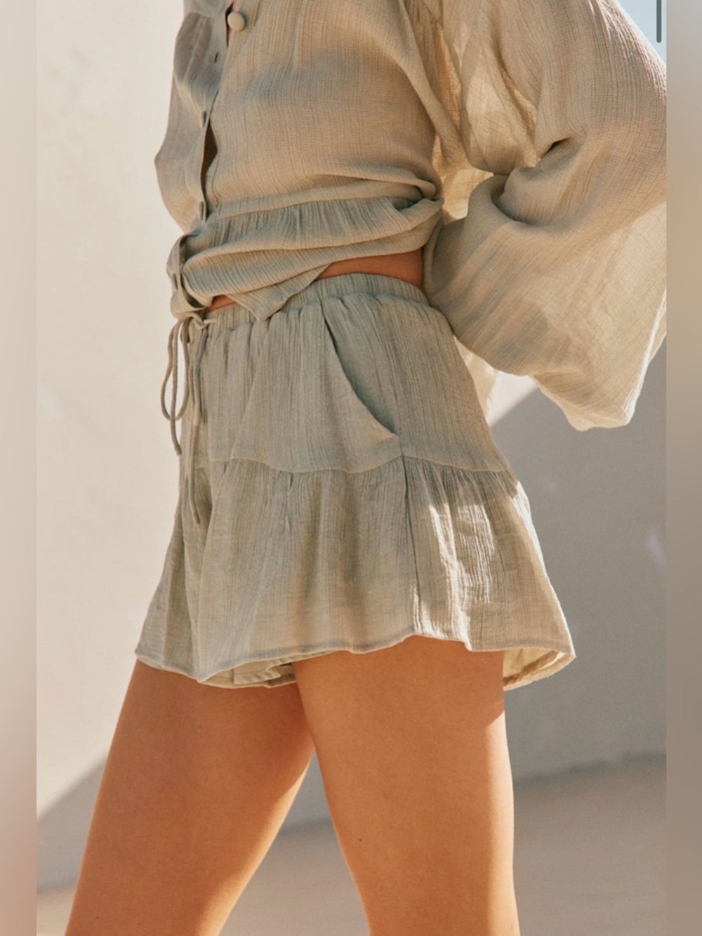 Sabo Skirt Huxley Short in Sage size XS